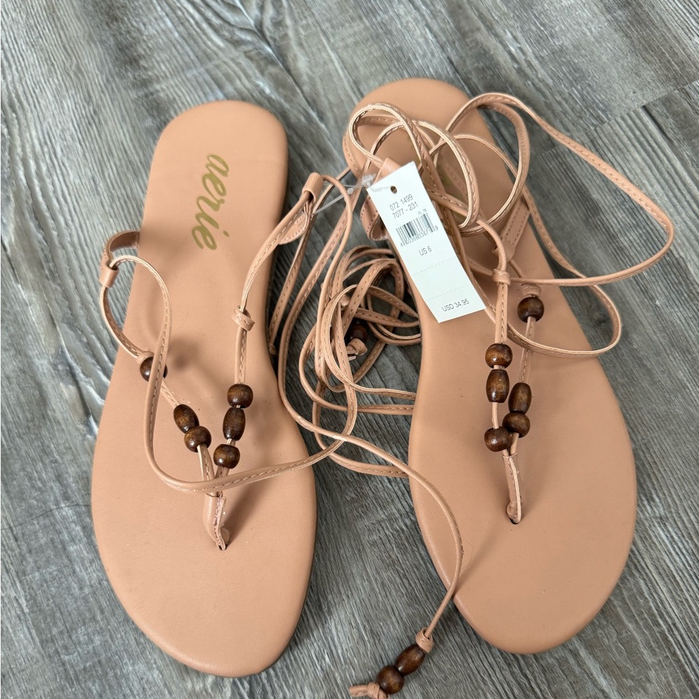 NWT Aerie Lace Up Sandals